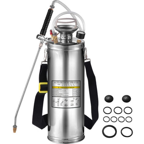 Mophorn Spruzzatore in acciaio inossidabile da 10 litri per la pulizia della casa, del giardinaggio e dei pavimenti: versatile per lindustria, lagricoltura, il commercio e la medicina