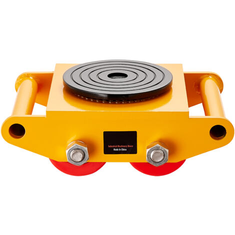 Mophorn Carrello per macchinari 4PCS, capacità 17637LBS/8T, acciaio al carbonio per impieghi gravosi,carrello industriale con 4 ruote in PU, rotazione a 360°, tappo antiscivolo per magazzino,officina