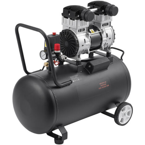 Mophorn Compressore d'Aria, Serbatoio in Acciaio da 15 Galloni, Compressore d'Aria Oil-Free da 2 CV, 5,3 CFM a 90 PSI e Pressione Massima di 125 PSI, Compressore Portatile Ultra Silenzioso da 78 dB (1/5)