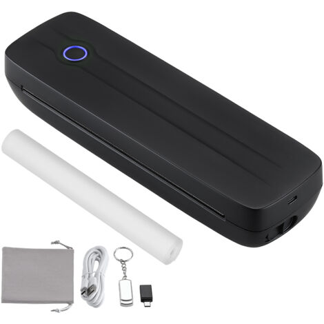 Mophorn Stampante portatile – Batteria 2600 mAh, stampante mobile Bluetooth senza inchiostro per carta termica A4, A5, 8,5"x11", compatibile con iOS, Android e laptop, per viaggi, ufficio e casa