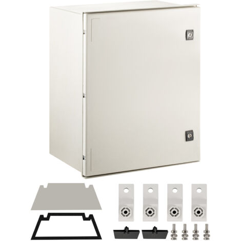 Mophorn Involucro in Acciaio NEMA, 24x20x9'' Involucro Elettrico in Fibra di Vetro NEMA 4X, IP66 Impermeabile e Antipolvere, Scatola di Giunzione Elettrica Interna/Esterna con Piastra di Montaggio (1/5)