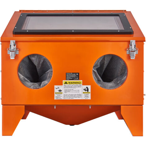 Mophorn Armadio per sabbiatura da 40 galloni, armadio per sabbiatura portatile da banco da 40-120 PSI, sabbiatrice in acciaio per impieghi gravosi con pistola