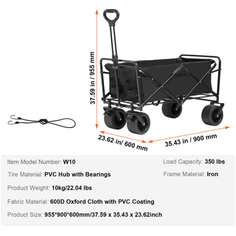 Carrello A Mano Con Piattaforma Carrello A Mano Pieghevole - Foto 6