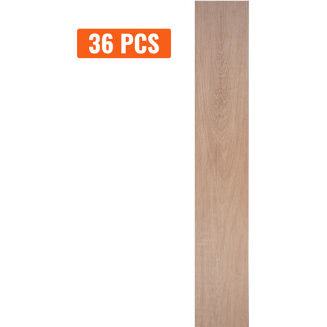 MULGREAT Piastrelle Pavimento In Vinile Autoadesive - Fai Da Te - Effetto Quercia Bianca - 16 Pezzi (2,23 M²)