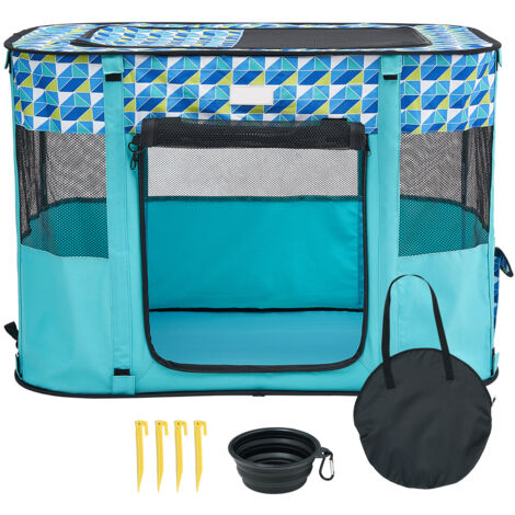 Mophorn recinto pieghevole per animali domestici,recinto portatile per cani 32''x24"x22",cuccia per cuccioli,cani,gatti,tessuto Oxford 600D impermeabile,cerniera rimovibile,viaggio interno ed esterno (1/5)