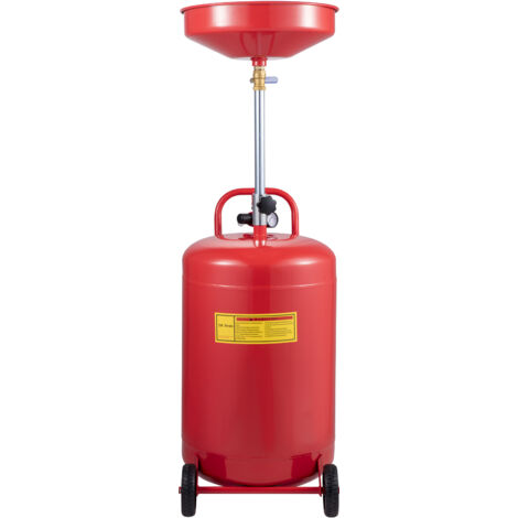 Mophorn 20-Gallon Serbatoio di scarico per olio esausto, scaricatore di olio portatile ad aria compressa con altezza dell'imbuto regolabile, valvola di regolazione della pressione