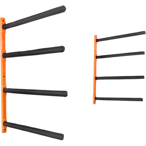 Mophorn Supporto per kayak da parete, capacità 400 libbre, con bracci regolabili, supporti per kayak da 4 posti, garage interno ed esterno