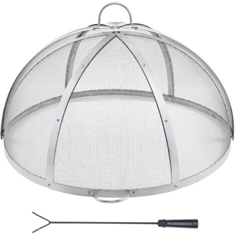 Mophorn Coperchio parascintille per braciere, diametro 30, copertura per braciere da esterno rotonda, accessori, copertura in metallo per braciere, per bracieri da esterno, patio, cortile (1/5)