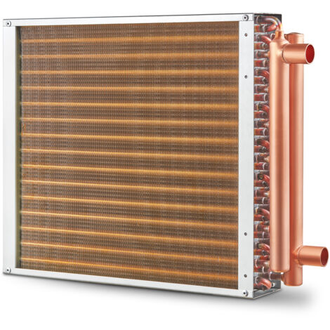 Mophorn Scambiatore di calore acqua-aria, 16"x 16", 3 file, 3/8" porte in rame, 193 alette in alluminio, riscaldamento e raffreddamento residenziale e riscaldamento ad aria forzata (1/5)