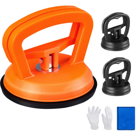 Carrozzeria Ventosa,Kit di rimozione ammaccature per auto, confezione da potenti kit di rimozione ammaccature per auto, per Auto Ammaccature Vetri Ceramica Piastrelle Sollevamento(Nero+Arancione