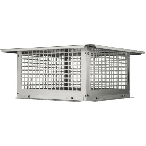 Mophorn Comignolo, 431,8x431,8 mm, acciaio inossidabile 304, copertura per camino, stabile e pratico, adatto per comignoli in rete e piastrelle per camini in argilla, argento