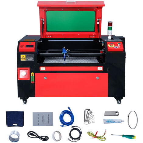 Mophorn Incisore laser CO2 60W 400x600 mm 800 mm/s, taglierina laser con assistenza aria a 2 vie, compatibile con LightBurn, CorelDRAW, AutoCAD, Windows, Mac OS, Linux per legno, acrilico, tessuto (1/5)