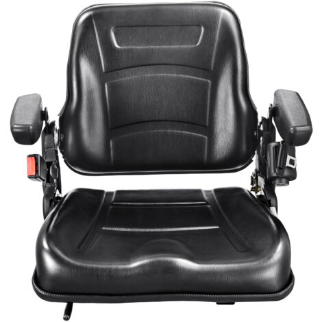 Mophorn Sedile universale per carrello elevatore,sedile per trattore con angolazione regolabile con microinterruttore,cintura di sicurezza e braccioli,fessura da 6,3 a 13,4 in,per trattore,caricatore (1/5)