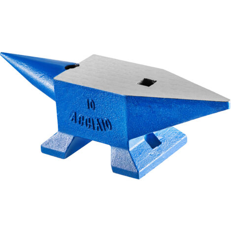 Mophorn Incudine di corno 22LBS 10KG, lunghezza 360mm, incudine da fabbro in ghisa robusta e portatile, strumento stabile da banco di lavoro per fucina, blu
