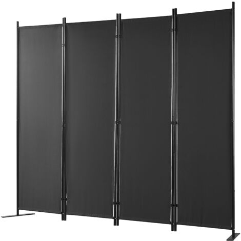 Divisorio portatile in tessuto bianco per soggiorno, studio, ufficio, dormitorio, pannelli divisori pieghevoli per separazione indipendente, 120 x 40 cm, set da 4