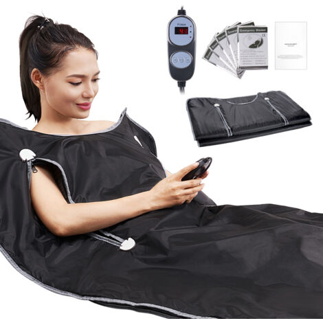 Mophorn Coperta per sauna, riscaldamento a infrarossi lontani 75"x35" con fori per le braccia per disintossicazione, tessuto Oxford (1/5)