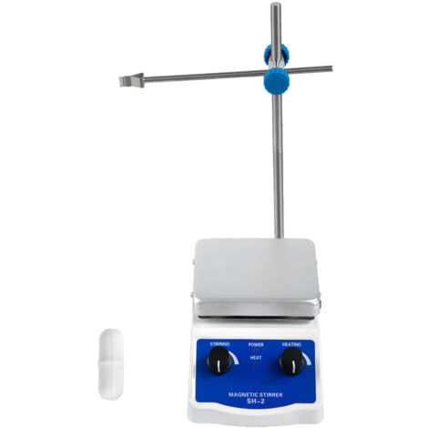Mophorn Agitatore magnetico SH-2 2000ml Miscelatore riscaldante da laboratorio con piastra riscaldante e display digitale