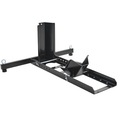 Mophorn Supporto per moto, blocca ruota anteriore/posteriore, misura 15, nero resistente (1/5)