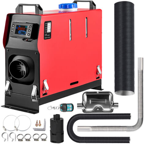 Mophorn Riscaldatore Diesel All-in-One 12V 5KW con Interruttore LCD e Telecomando, Riscaldatore deAria Diesel, Silenziatore Riscaldatore da Parcheggio per Camion, Auto, Barca, Roulotte, SUV - Nero