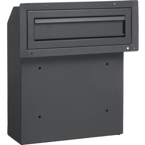 Mophorn Through The Door Key Drop Box Cassetta postale con serratura a combinazione, grigio scuro - Deposito posta sicuro ed elegante