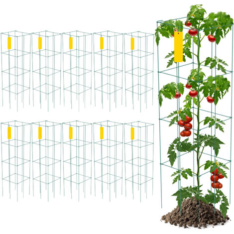 Halatool 4 Gabbie Per Pomodori Alte 1,6 M Con 120 Fascette Supporto Per Piante Rampicanti - 5