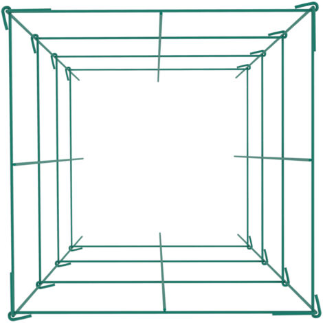 VEVOR Gabbie per Pomodori, 11,8 x 11,8 x 46,1, 5 Confezioni Gabbie di Supporto per Piante Quadrate, Torri di Pomodoro in Acciaio Verdure Rampicanti, Piante, Fiori, Frutta
