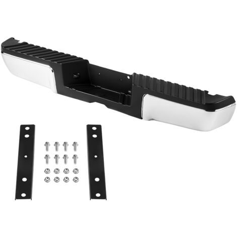 Mophorn Bumper posteriore, Compatibile con 2008-2016 Ford F250/F350 Super Duty, Acciaio cromato, Ricambio dell'assemblaggio con luce della targa e poggiapiedi - FO1103148