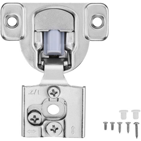 10 Cerniere Per Mobili A Sovrapposizione Piena - Cerniere Idrauliche Mute Con Viti, Per Cucina E Bagno
