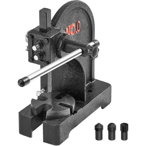 Mophorn Pressa, manuale da 0,5 tonnellate. Altezza massima 4,6”. Ghisa. Da tavolo. Per stampaggio, piegatura. Materiale: Ghisa. Colore: N/A. Tensione: N/A. Potenza: N/A. Scena: Officina/Desktop. (1/5)