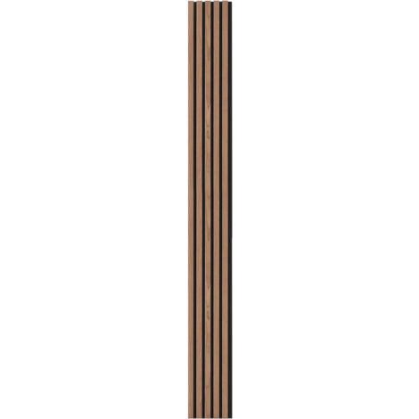 Mophorn Pannelli acustici in doghe di legno da 7,9 x 94,5 pollici, pannello da parete in MDF effetto legno per interni moderni, riduzione del rumore, noce