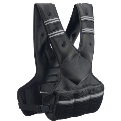 Stepfowarder Gilet ponderato, 3 kg/5 kg, gilet con striscia riflettente, per allenamento, corsa, fitness, jogging, cardio, passeggiate (5 kg, blu