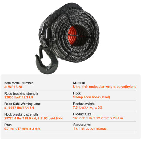 Cinghia Per Verricello Barca MOXRUQ 6,1m Con Gancio - Traino Universale 5cm Larghezza - 2