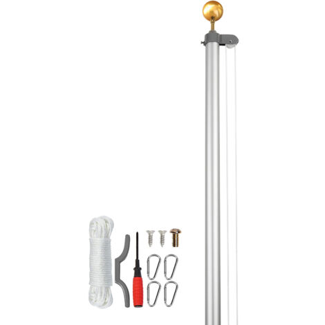 Asta Bandiera Per Barca - 390mm Acciaio Inox 316, Regolabile, Per Yacht E Barche A Vela