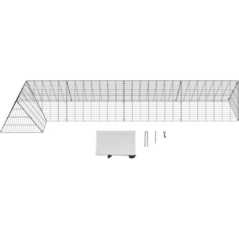 Mophorn Tunnel per polli, 157,5 x 39,4 x 24,2 pollici (LxWxH), tunnel portatile per esterni con telai angolari, recinto per pollai, ideale per polli, anatre, conigli, acciaio resistente, verde (1/5)