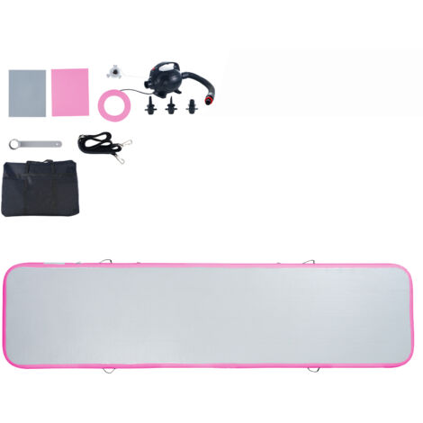 Tappetino Air Roller Con Pompa Elettrica - Gonfiabile, Rosa, Per Fitness - Foto 9