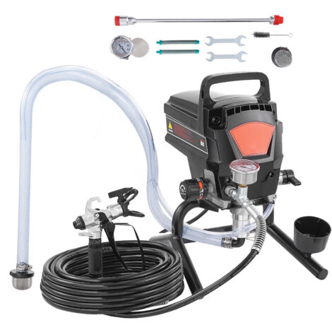 Spruzzatore Airless VEVOR 900W Per Vernice, Portata 1,78 L/min, Con Pistola, Tubo Flessibile, Asta Prolunga E Ugelli, Per Interni Ed Esterni