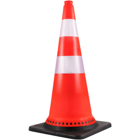 Mophorn Coni di Sicurezza, 8 x 30" Coni Traffico, Coni da Costruzione in PVC Arancione, Coni stradali per traffico collari riflettenti per Parcheggio Stradale
