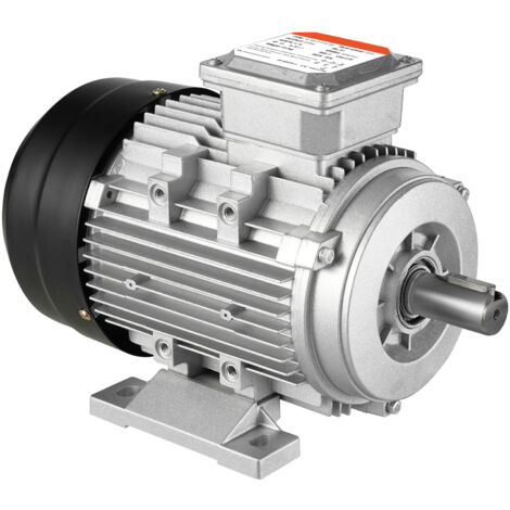 Mophorn Motore Elettrico 1,5KW 3000 Giri/min, AC 230V/400V 9,5A/3,5A, 90L, Telaio B3, Motore del Compressore deAria Trifase, Albero Chiavetta 24 mm, Rotazione CW/CCW per Macchine Agricole e Generali
