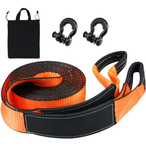 Kit di recupero fuoristrada, 7,6x914,4 cm, Kit di recupero verricello per carichi pesanti con capacità 13608 kg, 20 T, borsa di stoccaggio, per ATV, Jeep, veicoli fuoristrada, camion | IT
