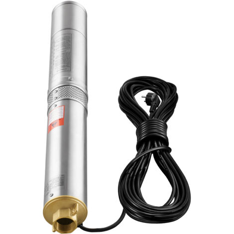 Mophorn Pompa Sommergibile per Pozzi Profondi, IP68 370 W 230 V 50 Hz, Massima Portata 5,3 m³/h e Prevalenza 50 m, Cavo Elettrico 9,1 m, Acciaio Inossidabile per Irrigazione Industriale Uso Domestico (1/5)