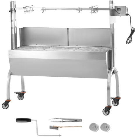 Rôtissoire électrique VEVOR - Grille à Broche Max 61kg, Moteur 42W, Avec Parabrise - Neuf