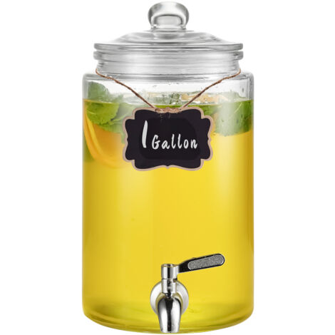 Dispenser per bevande Vintage Coconut in Vetro con Rubinetto