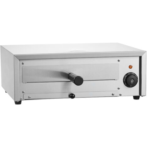 Mophorn Forno elettrico per pizza da banco, 12 pollici, 1500 W, intervallo di temperatura 122-662 ℉, struttura in acciaio inossidabile e vassoio raccogli briciole facile da pulire