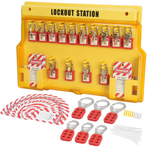 Kit di Etichettatura per Blocco Interruttore Elettrico Lucchetto Etichette Loto Hasps Morsetto