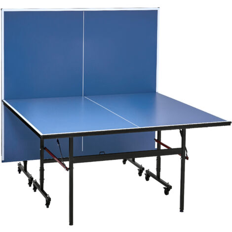 Mophorn Tavolo da Ping Pong Pieghevole in MDF per Interni, Tavolo da Ping Pong Portatile, con Rete a Morsetto Rapido e Ruote Bloccabili, Gioco da Ping Pong, Montaggio Facile, Piani del Tavolo da 12 mm