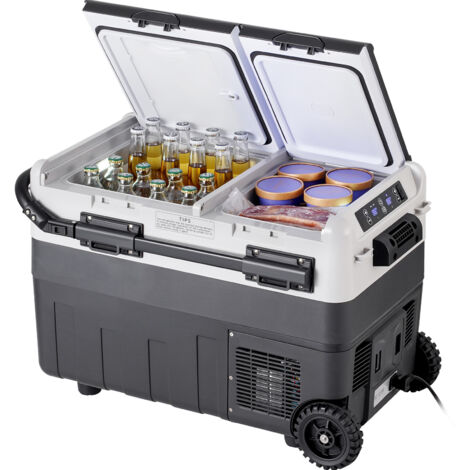 Mophorn Frigorifero Portatile per Auto, Frigorifero 12 V, Congelatore Portatile a Due Zona da 50 L , Temperatura Regolabile - 20 20 ℃, Refrigeratore a Compressore per Casa, Esterno, Camper, Auto (1/5)