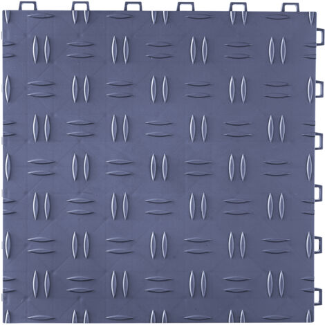 Mophorn Piastrelle per Garage ad Incastro, Confezione da 50, Piastrelle per Pavimentazione Garage in PP, 305 x 305 x 13,4 mm, Antiscivolo su Entrambi i Lati, Officine di Riparazione, Nero