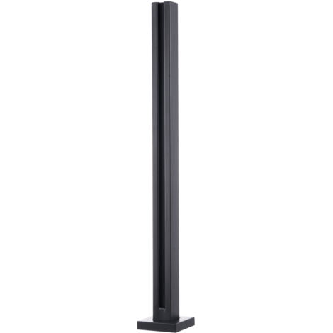Mophorn Morsetto per Vetro, Staffa per Ringhiera in Vetro Altezza 850 m Spessore 10 mm-12 mm Morsetto per Montaggio su Vetro in Acciaio Inossidabile 304, per Balcone, Giardino, Terrazza, Scale, Nero