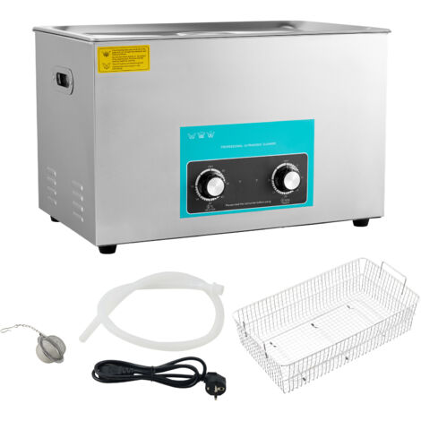 Mophorn Pulitore a Ultrasuoni 30L Macchina Pulitrice a Ultrasuoni Controllo con Manopola in Acciaio Inossidabile 304,con Temporizzatore Riscaldatore per Gioielli, Orologi, Occhiali, Strumenti Dentali