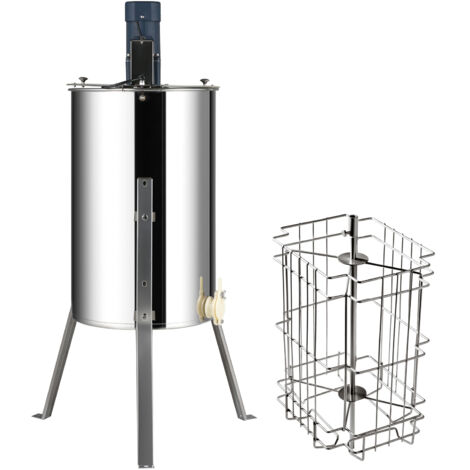 Mophorn Estrattore di Miele Elettrico 140 W Centrifuga Separatore di Miele in Acciaio Inossidabile con Coperchio Dimensioni Adatte per Nido deApi Profondo 48 x 23 cm Medio 48 x16 cm Altezza Regolabile